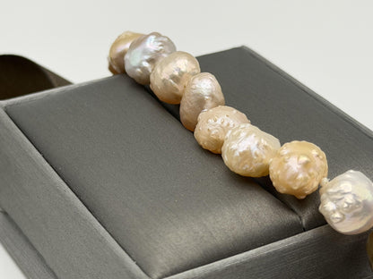 14k Multi-Color Freshwater Pearl Bracelet 6.8–8.8 mm Baroque Pearl Bracelet