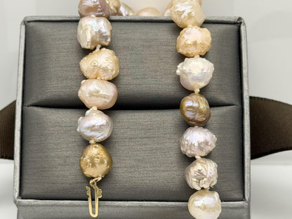 14k Multi-Color Freshwater Pearl Bracelet 6.8–8.8 mm Baroque Pearl Bracelet