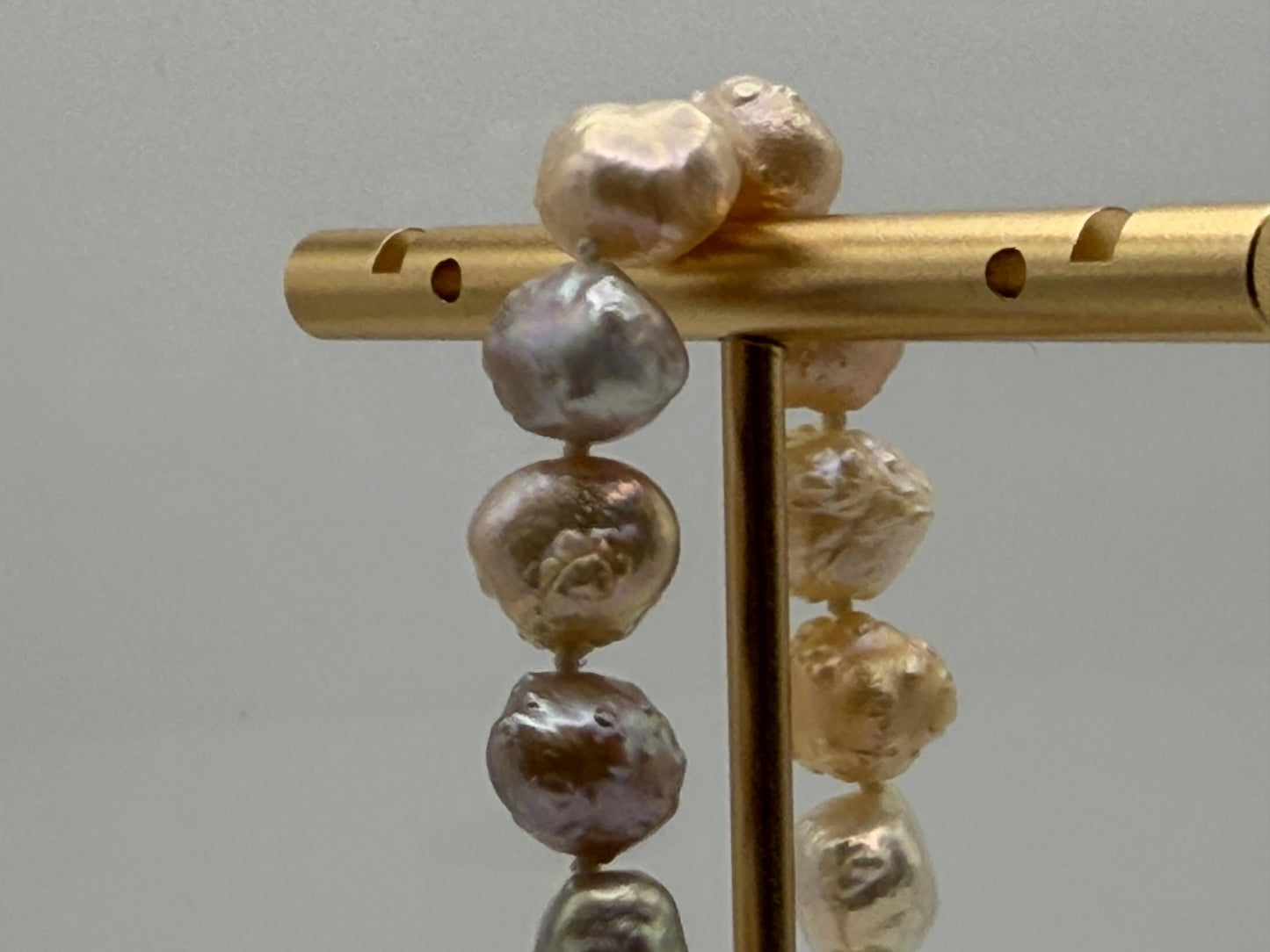 14k Multi-Color Freshwater Pearl Bracelet 6.8–8.8 mm Baroque Pearl Bracelet