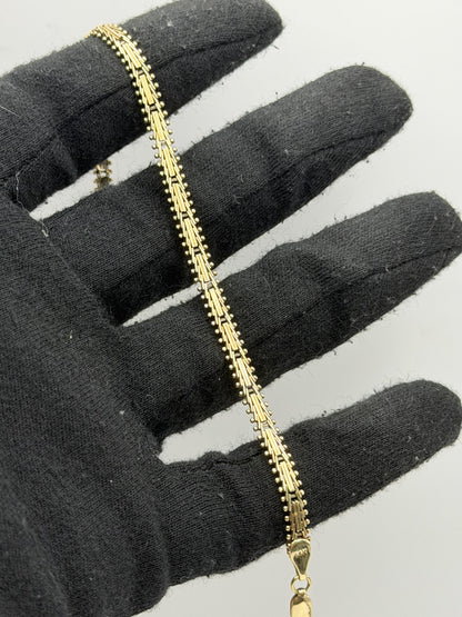 14k Vintage Gold 8.4 grams Multi-Row Bracelet 8.5 "