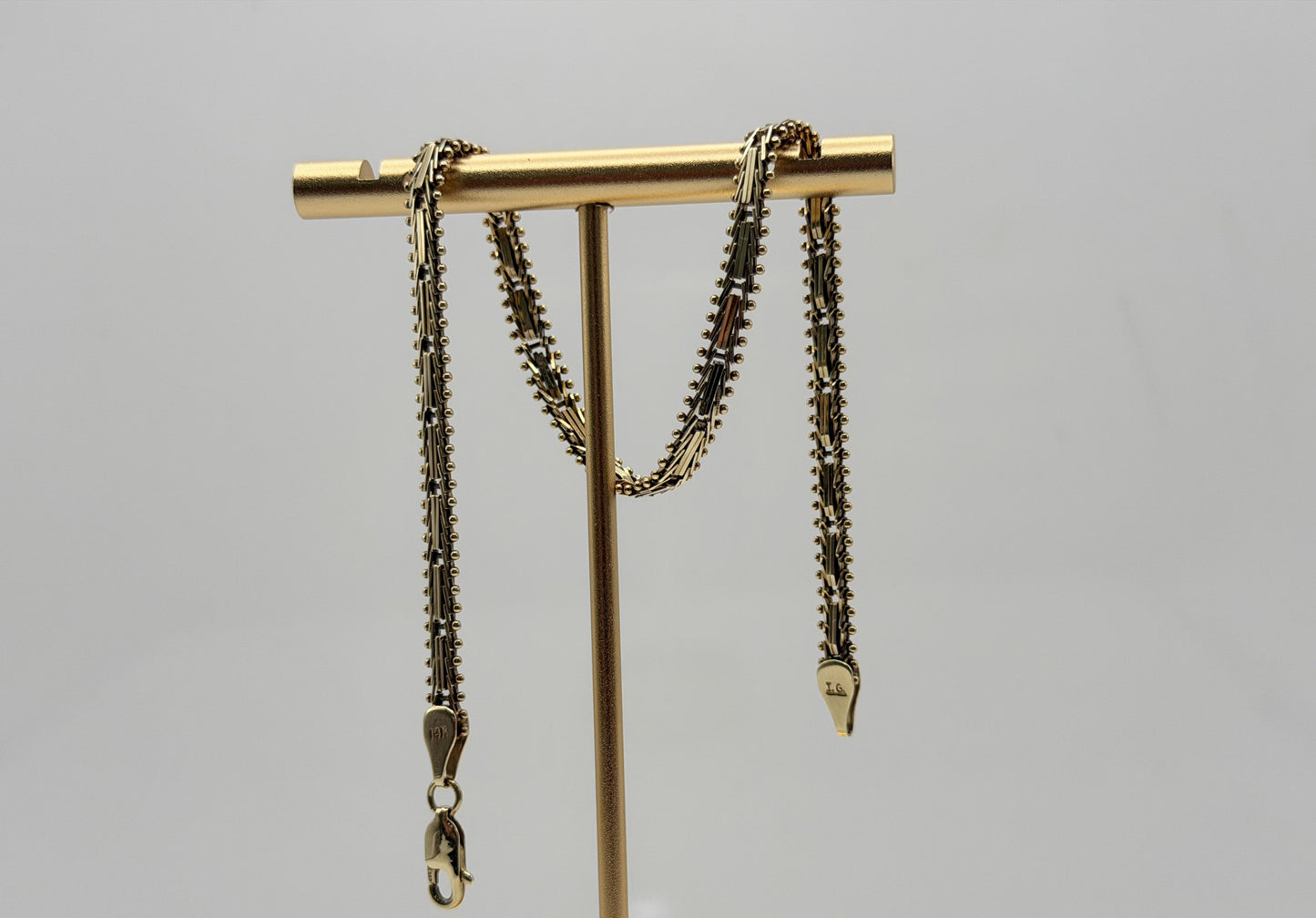 14k Vintage Gold 8.4 grams Multi-Row Bracelet 8.5 "