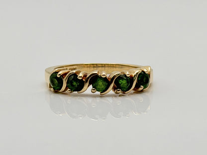 Vintage 14k Yellow Gold Emerald Ring