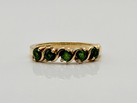 Vintage 14k Yellow Gold Emerald Ring