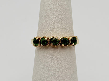 Vintage 14k Yellow Gold Emerald Ring