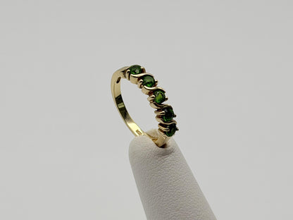 Vintage 14k Yellow Gold Emerald Ring