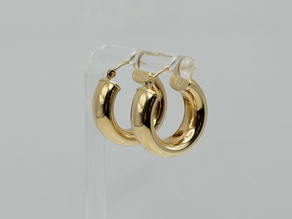 14k Gold Huggie Hoop Earrings