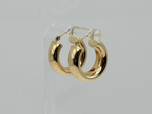 14k Gold Huggie Hoop Earrings