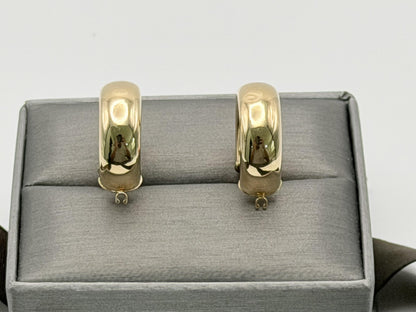 14k Gold Huggie Hoop Earrings