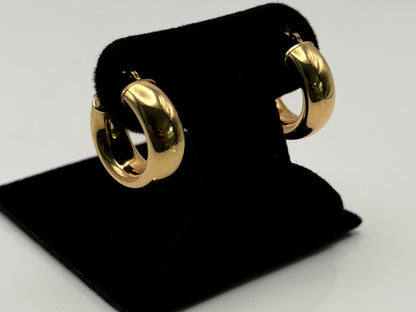 14k Gold Huggie Hoop Earrings