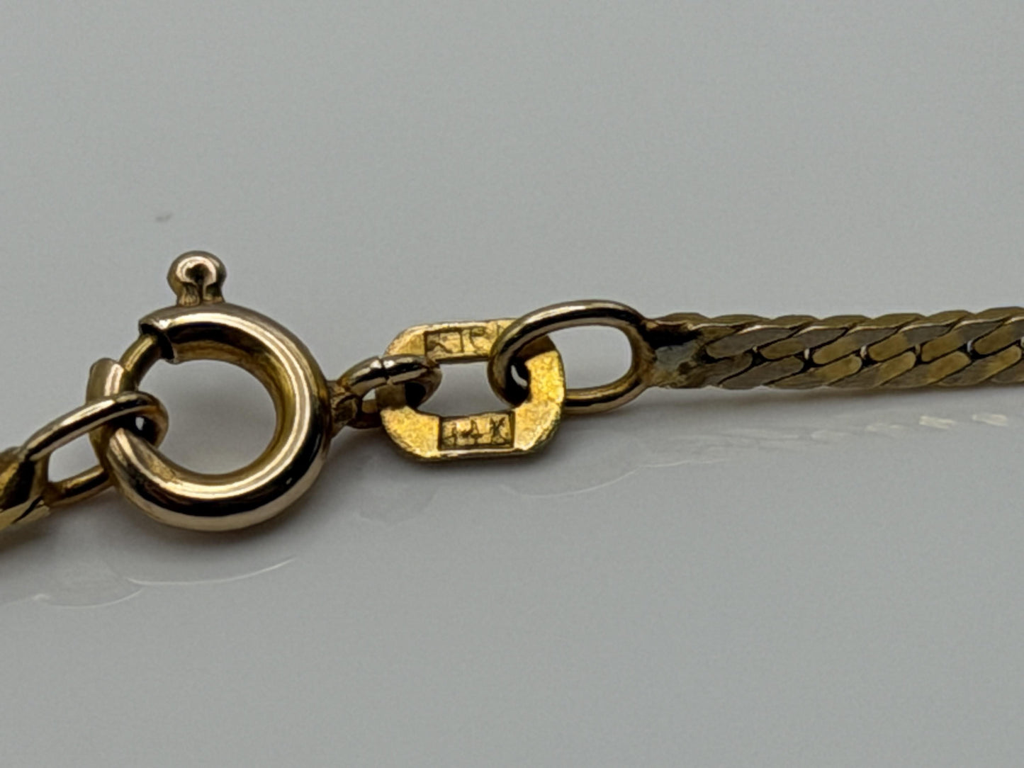 Heavy 14k Gold Flat 27" Italy Chain 9.3gr Chain Necklace