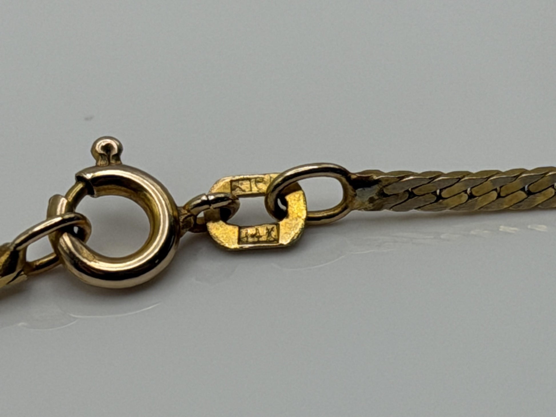 Heavy 14k Gold Flat 27" Italy Chain 9.3gr Chain Necklace