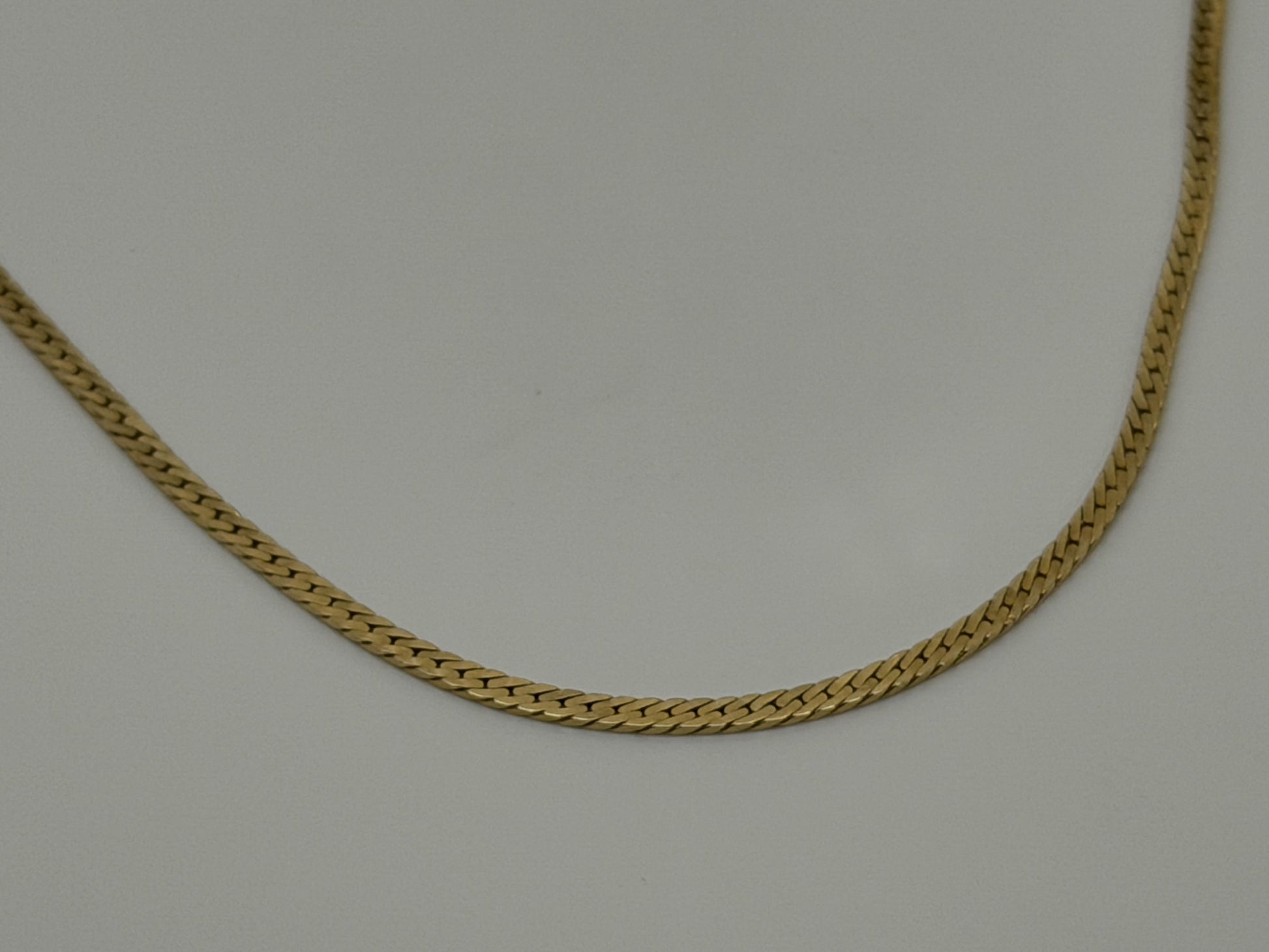 Heavy 14k Gold Flat 27" Italy Chain 9.3gr Chain Necklace