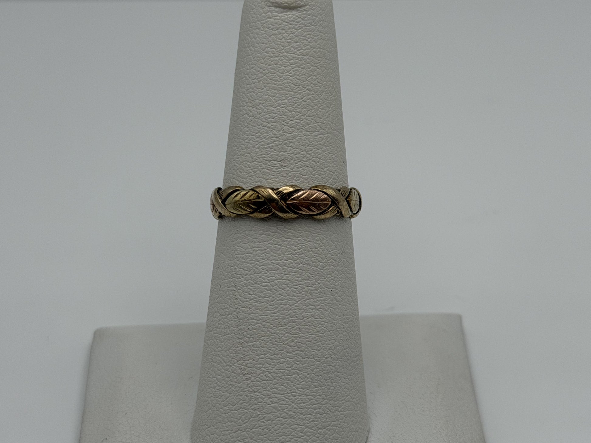 10k Black Hills Gold Vine Leaf Love Ring Wedding Band Anniversary Rose Gold