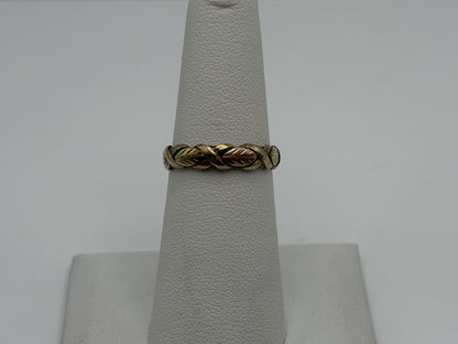 10k Black Hills Gold Vine Leaf Love Ring Wedding Band Anniversary Rose Gold