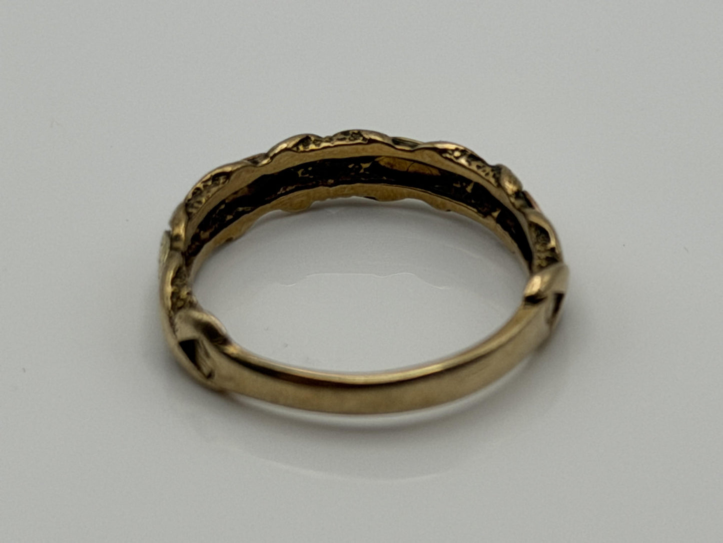 10k Black Hills Gold Vine Leaf Love Ring Wedding Band Anniversary Rose Gold