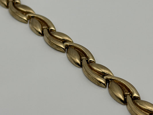 Unique 10k Yellow Gold Wheat Link Bracelet 5.5 gr Chain