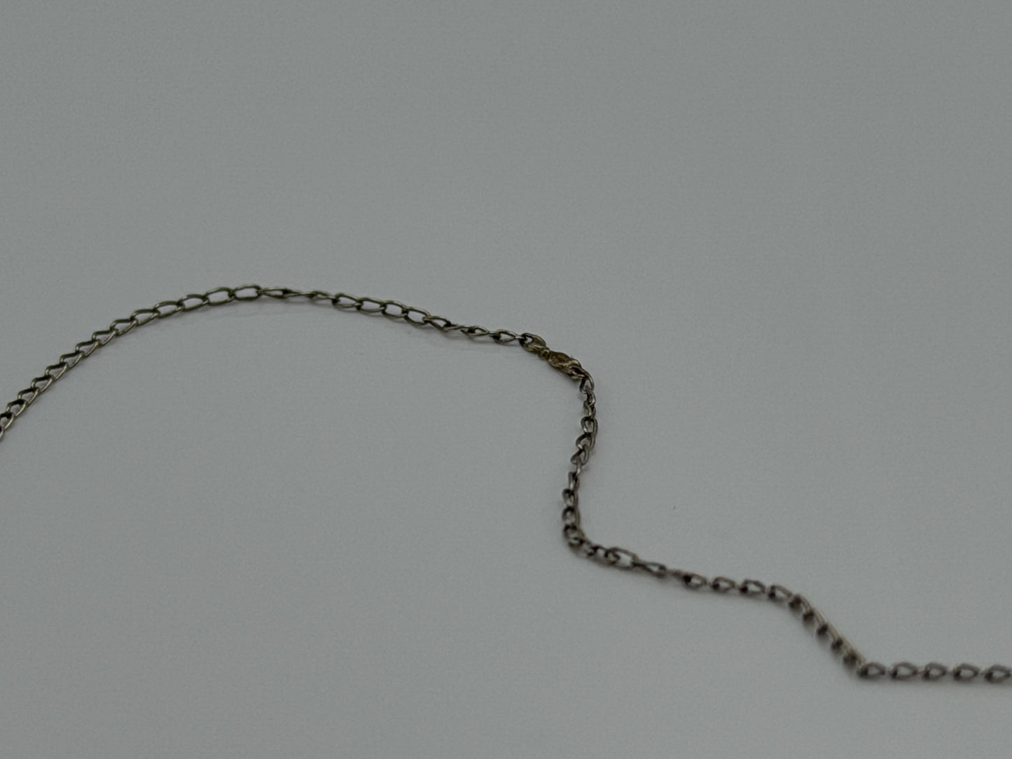 14k White Gold Solitaire 0.40ct  Diamond Necklace 20" Chain