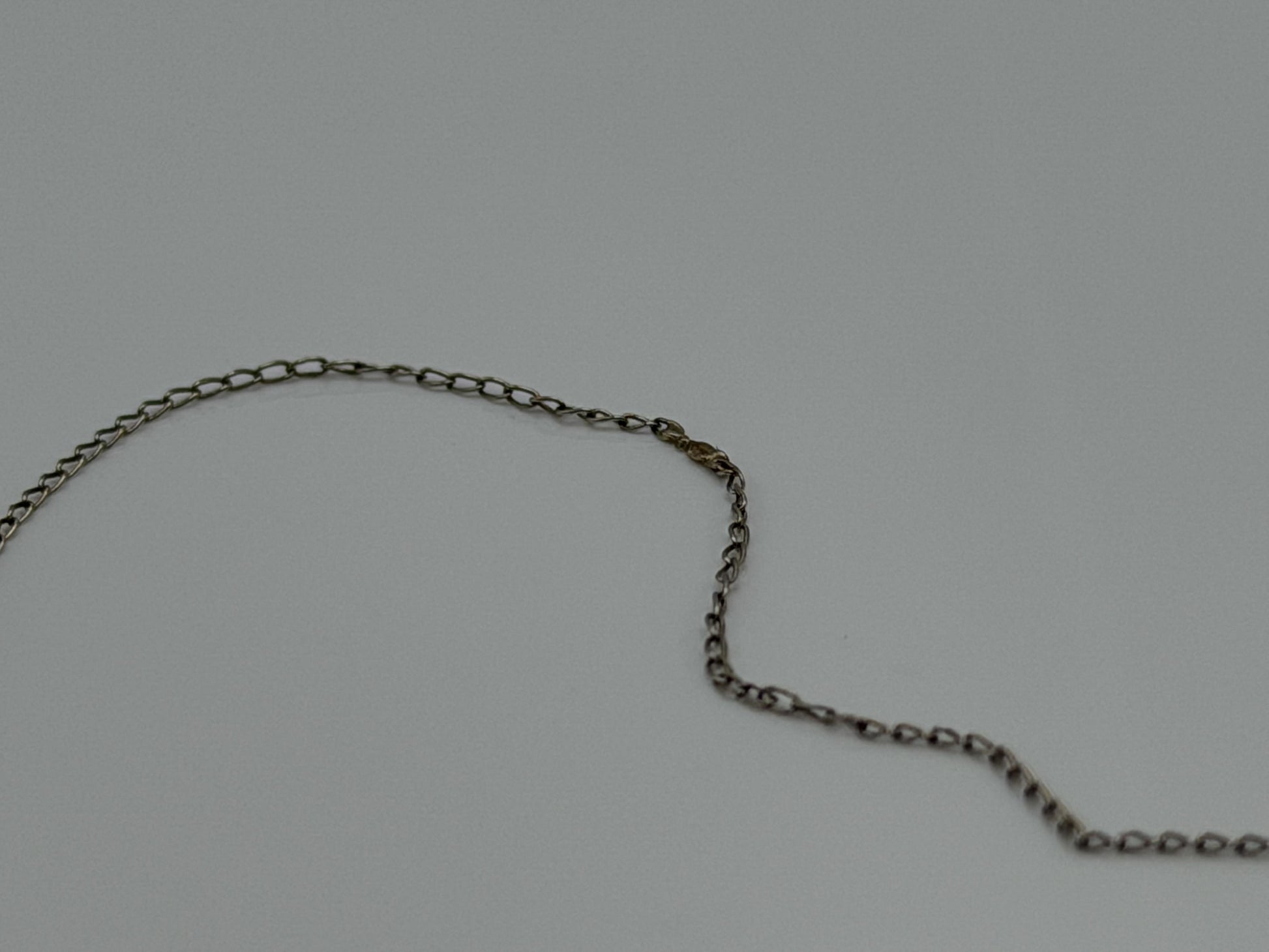 14k White Gold Solitaire 0.40ct  Diamond Necklace 20" Chain