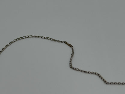 14k White Gold Solitaire 0.40ct  Diamond Necklace 20" Chain