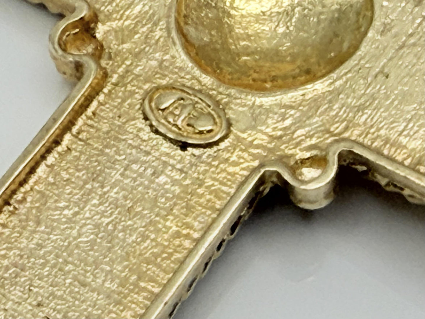 14k Yellow Gold Ross Simons Crucifix Vintage Yellow Gold Ornate Cross Pendant
