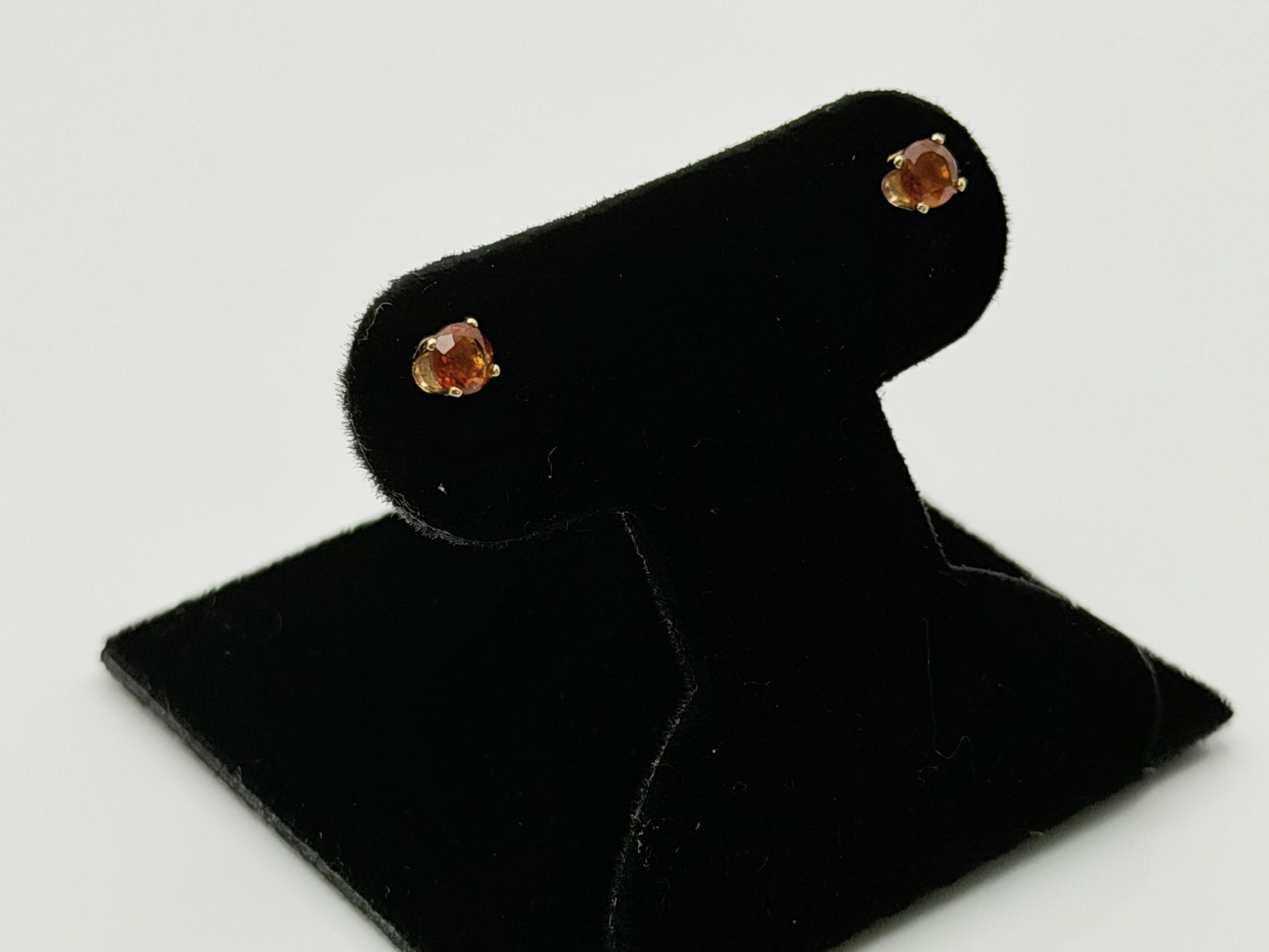 14k Yellow Gold Citrine Studs