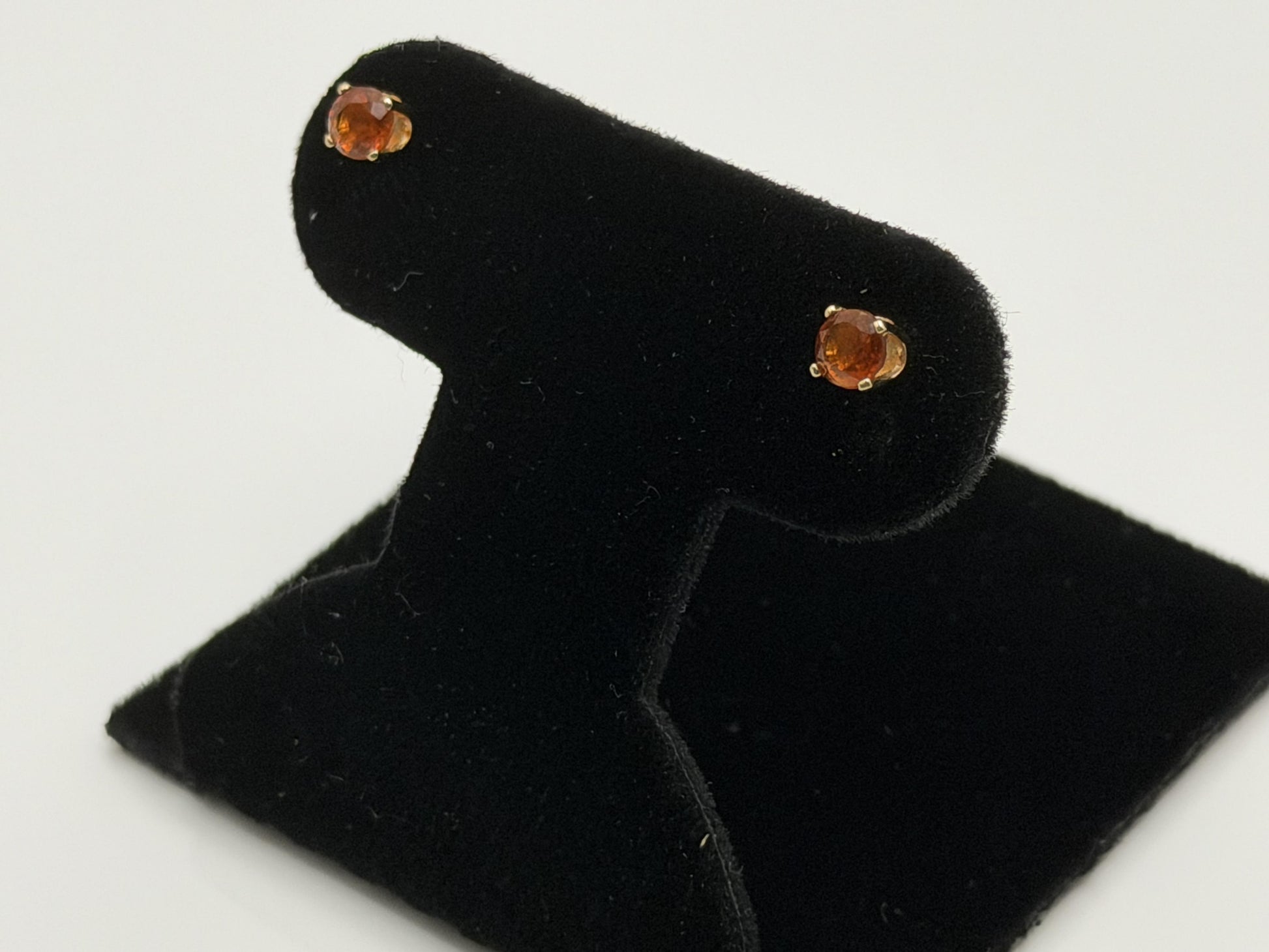 14k Yellow Gold Citrine Studs