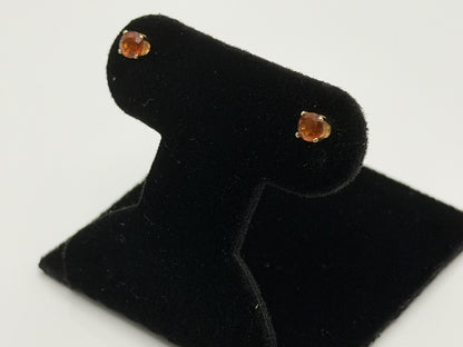14k Yellow Gold Citrine Studs