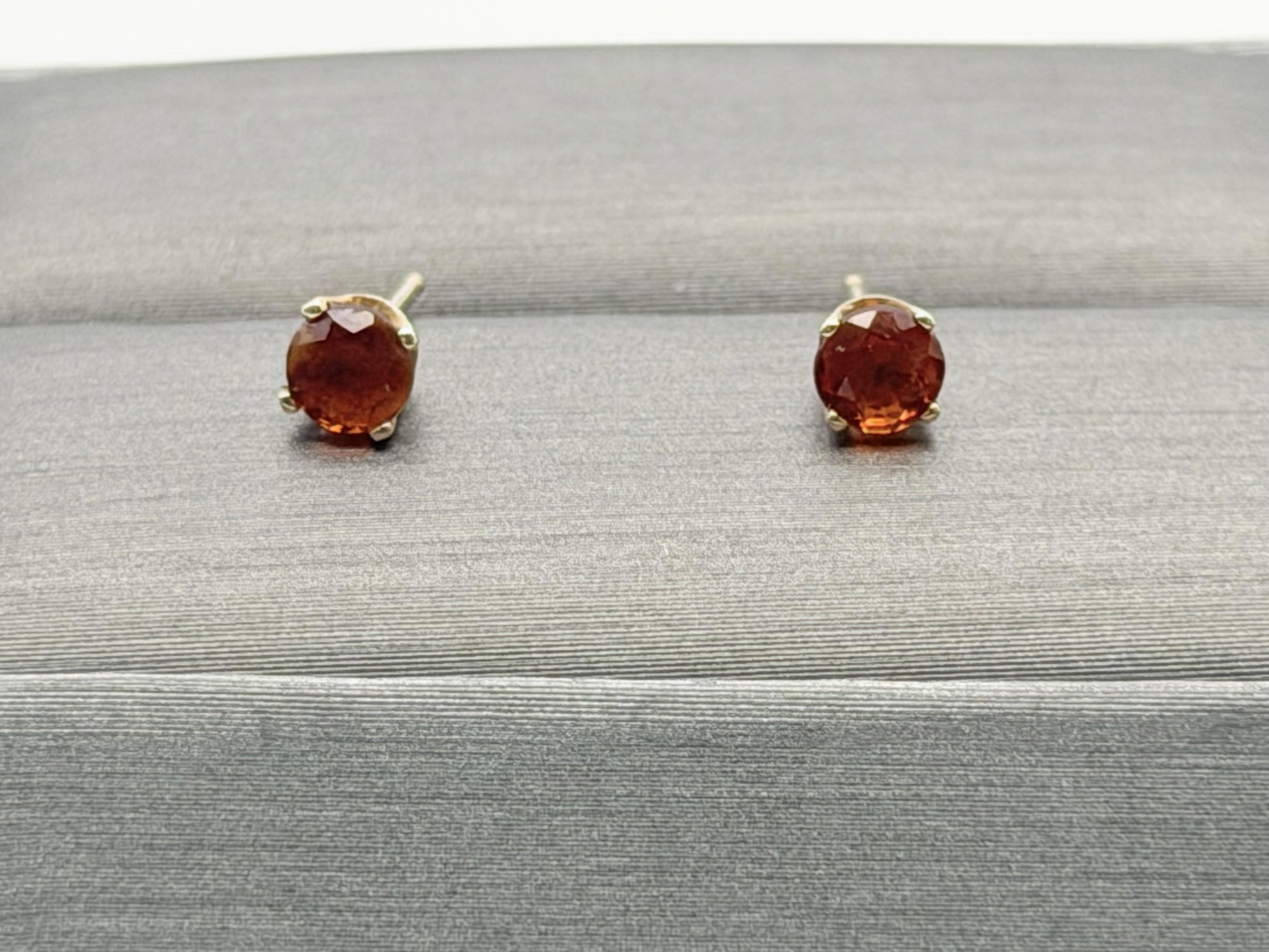 14k Yellow Gold Citrine Studs
