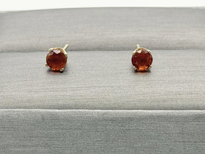 14k Yellow Gold Citrine Studs