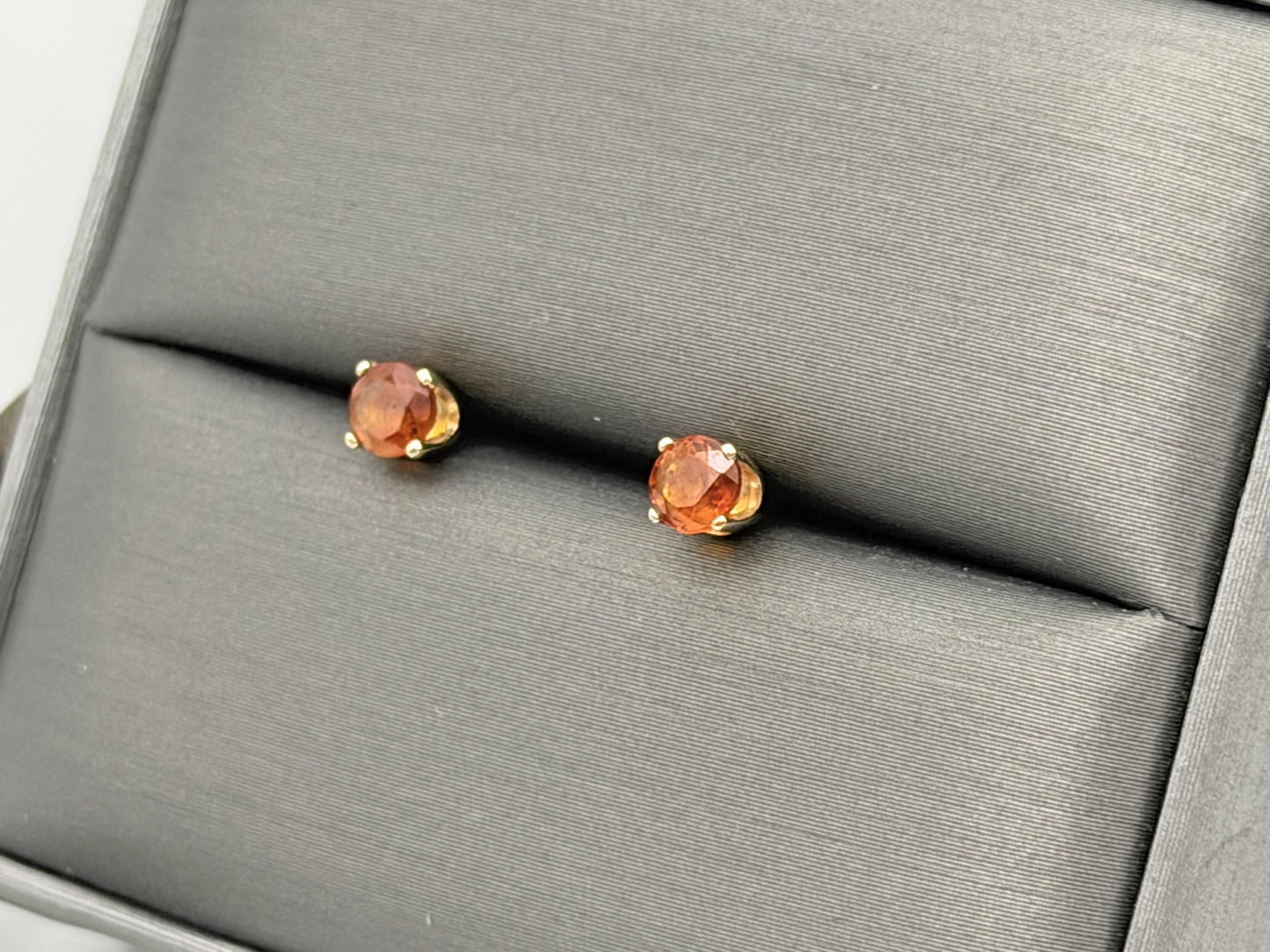14k Yellow Gold Citrine Studs