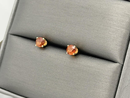 14k Yellow Gold Citrine Studs