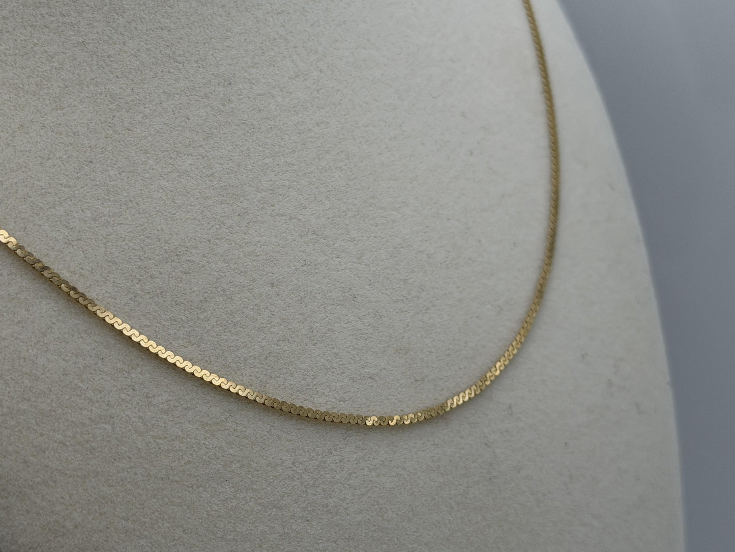14K Yellow Gold Box Chain Necklace 18 Inch Solid Gold Chain
