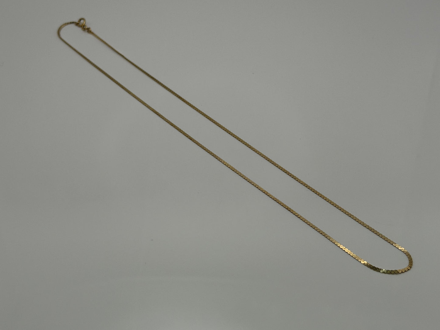 14K Yellow Gold Box Chain Necklace 18 Inch Solid Gold Chain
