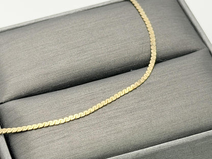 14K Yellow Gold Box Chain Necklace 18 Inch Solid Gold Chain