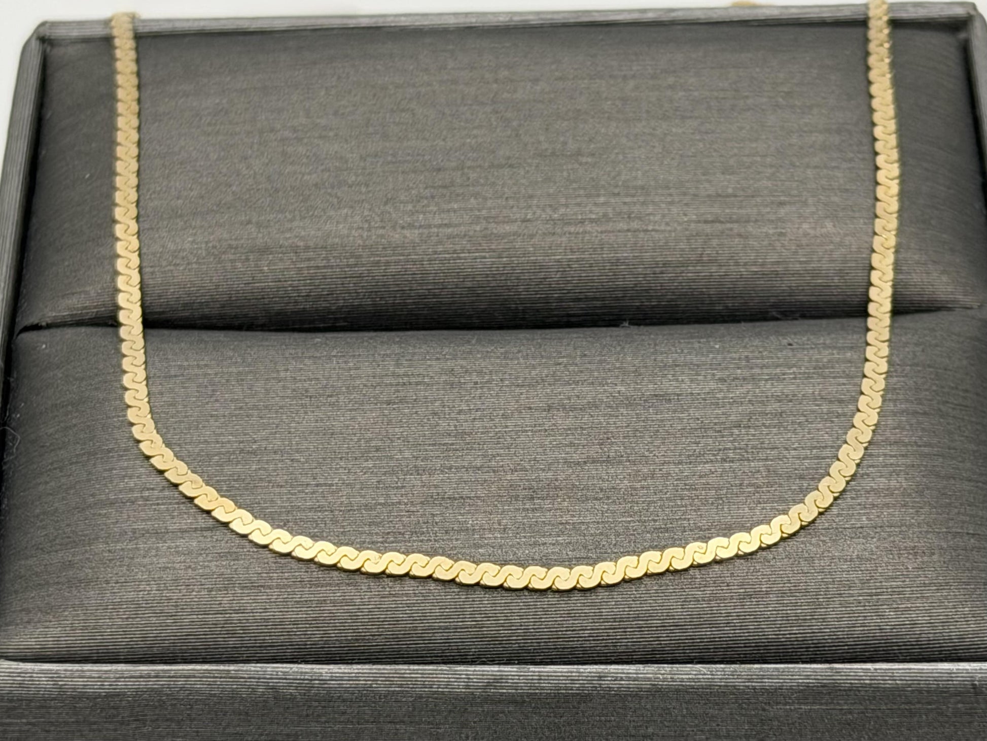 14K Yellow Gold Box Chain Necklace 18 Inch Solid Gold Chain