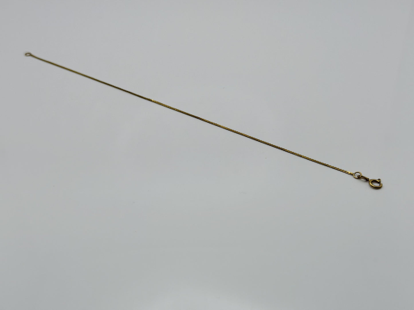 14K Yellow Gold Dainty Chain Bracelet, Minimalist Fine Gold Bracelet 7 Inch