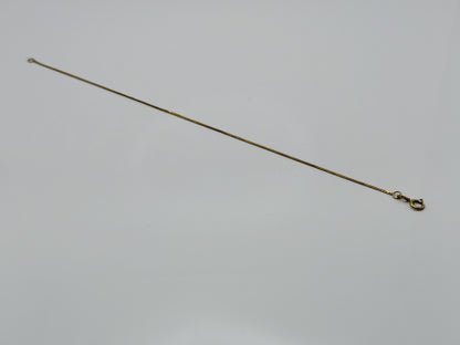 14K Yellow Gold Dainty Chain Bracelet, Minimalist Fine Gold Bracelet 7 Inch