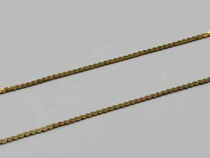 14K Yellow Gold Dainty Chain Bracelet, Minimalist Fine Gold Bracelet 7 Inch