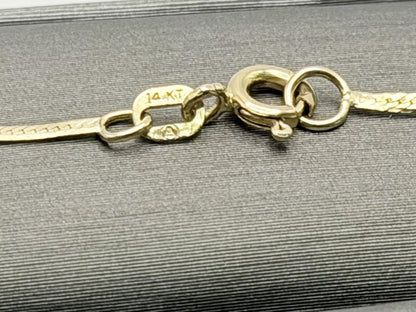 14K Yellow Gold Chain Necklace 20 Inch Fine Gold Chain.Layering Necklace.