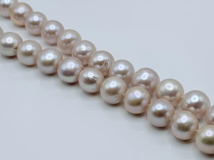 Vintage Cultured Pink Pearl 10-11mm Pearl Necklace with 14k white gold clasp 30"