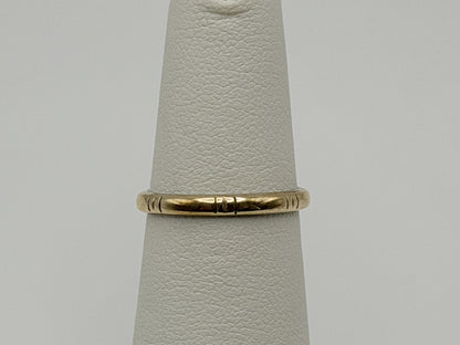 J.R. Woods Two-Tone Gold Wedding Band 18K White Gold 10K Yellow Gold Ring