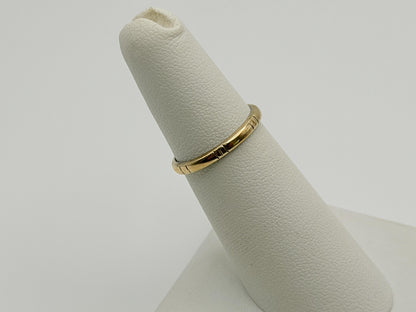 J.R. Woods Two-Tone Gold Wedding Band 18K White Gold 10K Yellow Gold Ring