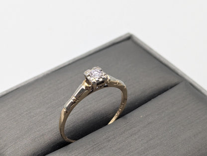 Vintage Art Deco 14k 18K Multi-Gold Diamond Ring Engagement Ring