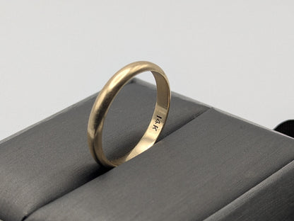 Vintage Wedding Ring 14K Yellow Gold Wedding Band 3.3mm Comfort Fit Ring