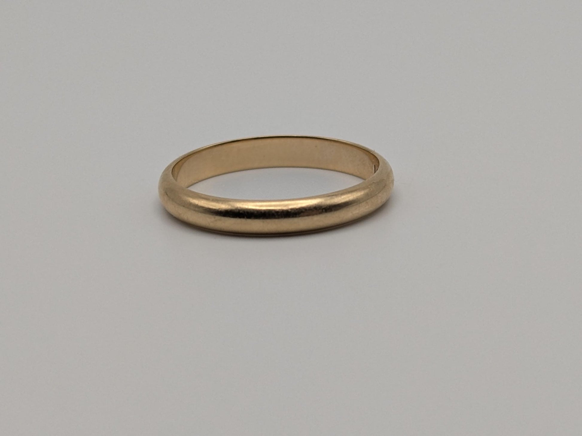 Vintage Wedding Ring 14K Yellow Gold Wedding Band 3.3mm Comfort Fit Ring