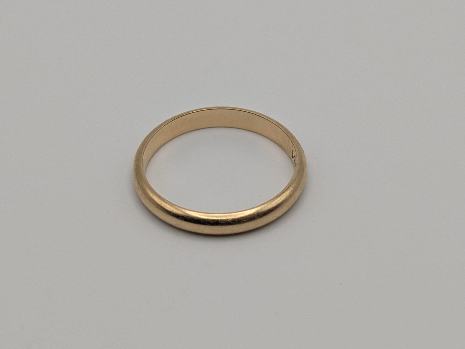 Vintage Wedding Ring 14K Yellow Gold Wedding Band 3.3mm Comfort Fit Ring
