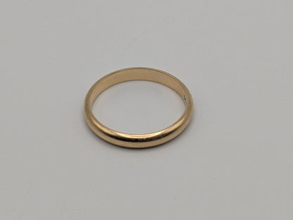 Vintage Wedding Ring 14K Yellow Gold Wedding Band 3.3mm Comfort Fit Ring