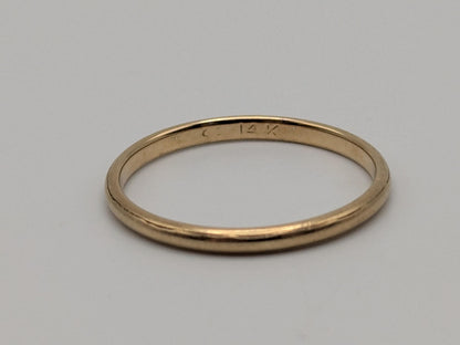Wedding Ring 14K Yellow Gold Wedding Band Comfort Fit Ring