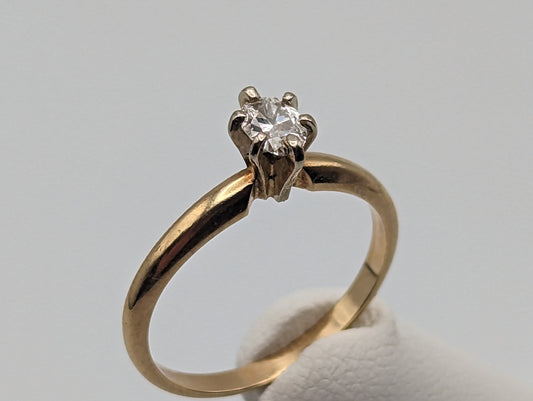 10k Yellow Gold Diamond Solitaire Ring. Yellow Diamond Wedding Band. 14k Diamond Promise Ring. 14k Engagement Ring. 14k Oval Diamond Ring.