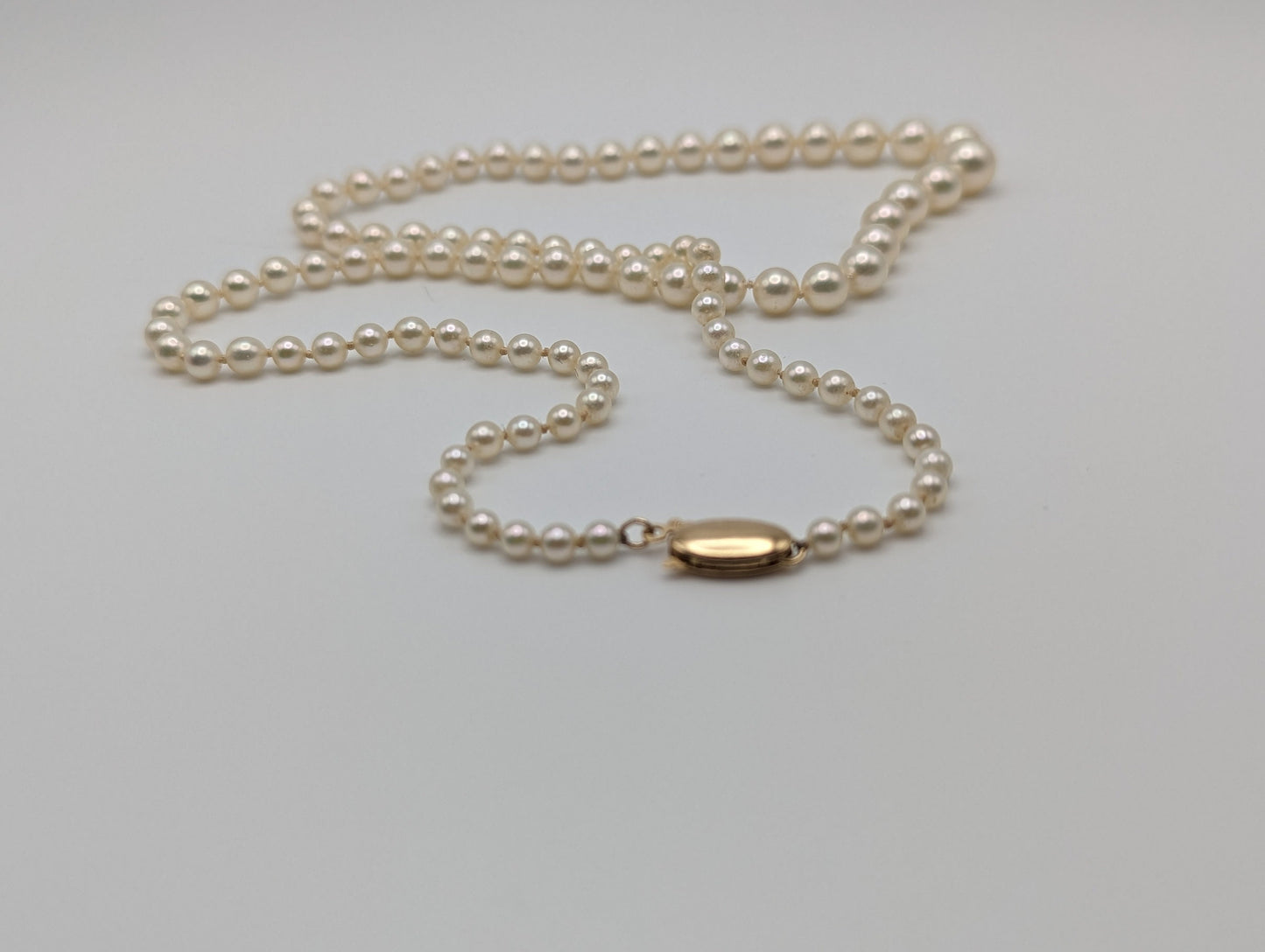 14k High Quality Real Akoya Pearl Necklace. Akoya Pearl Necklace. Gold Pearl Necklace.